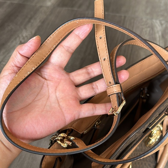 MICHAEL KORS|HAMILTON KORS STUDIO LG EW satchel brown logo - Picture 9 of 15